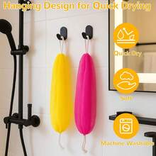 Authentic African Exfoliating Mesh Sponge, Suitable For Body And Back Scrubbing, Light Beige Nylon Fiber Bathing System, Stretchable Shower Sponge, Suitable For All Skin Types, Suitable For Daily Use - Multicolor - View 4