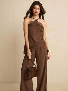 Women Two-Piece Outfits - Brown - View 8