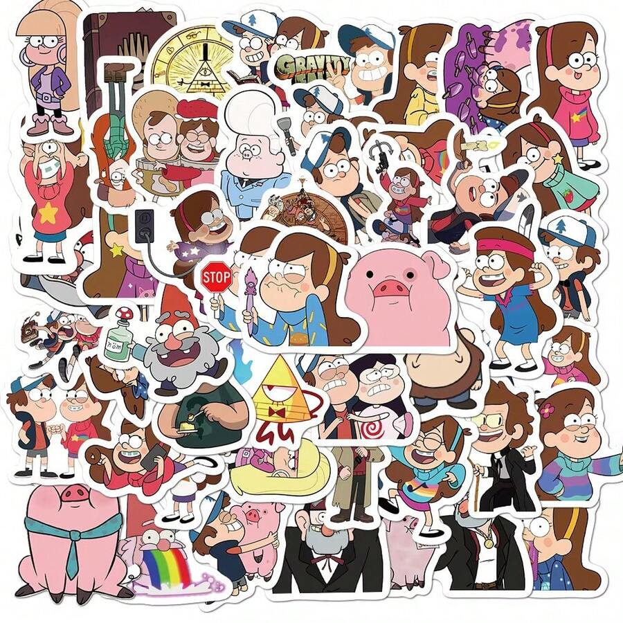 500pcs Funny Disney Anime Gravity Falls Stickers Cartoon Decals DIY ...