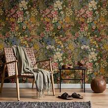 Floral Pattern Self-Adhesive Wallpaper, Bohemian Style Wallpaper, Removable Waterproof Green Petal Design, Suitable For Bedroom, Bathroom, Home Wall - Multicolor - View 5