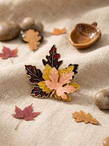 Classic Rhinestone Maple Leaf Brooch, Botanical Brooch, Women's Unisex Style, Casual Party Jewelry Accessory, Friend Gift Decoration - Maple Leaf - View 12