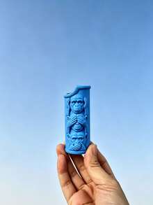 Three Monkeys Lighter Case 3D Printed Creative Cool See No Evil Hear No Evil Speak No Evil Monkey Lighter Shell Men's EDC Christmas Father's Day Creative Gift Boyfriend Birthday Gift (Shell Only, Suitable For Bic Lighter) - Multicolor - View 3