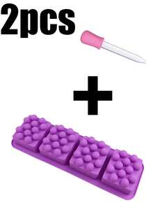 4-Cavity Square Massage Soap Silicone Mold With Raised Texture, Flexible Easy Release DIY Mold For Handmade Bath Bars, Shampoo Bars, Aromatherapy Soap And Creative Home Craft Projects - Multiple Styles - View 13