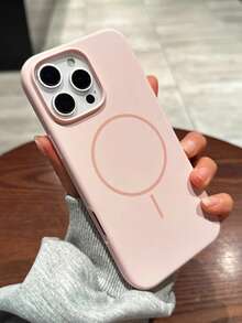 Luxury Magnetic Soft Silicone Phone Case, Compatible With IPhone 18ProMax 18Pro 17Pro Max 17 16 15 14 13 12 11 Pro Max Plus, Supports Magnetic Wireless Charging, Shockproof Protective Cover - Pink - View 8