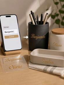 Nhãn dán chuyển nhiệt UV tùy chỉnh, nhiều kích cỡ, in logo văn bản và hoa văn cá nhân hóa, phù hợp cho biển kim loại thương mại, nhãn dán pha lê, cốc thủy tinh, tai nghe không dây, ốp điện thoại, máy tính, hộp lưu trữ - Nhiều màu - Xem 7