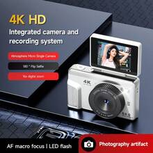 4K HD Digital Camera With 64GB/180° Flip Screen/64MP/16x Zoom Lens/AF Auto Focus/Built-In LED Flash/Multiple Filters - View 8