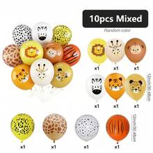 10/20pcs 12 Inch Animal Latex Balloons, Suitable For Birthday Party, Baby Shower Decoration, Jungle Theme Event, Photo Props, Party Supplies - View 2