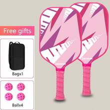 Bộ 2 vợt Pickleball màu hồng, phù hợp cho thể thao ngoài trời - Nhiều màu - Xem 15