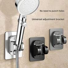 No-Drill Adjustable Shower Head Holder, Strong Adhesive Bathroom Shower Head Fixing Base, Handheld Shower Head Bracket For Home Use - A - View 7