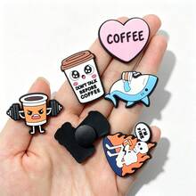 9/11/20PCS Fun Coffee Shoe Charms Set, PVC Shoe Decorations, Shoe Accessories Charms, Gift Idea For Birthday Christmas Halloween Party Favor - Multicolor - View 3