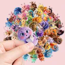 50pcs Funny Cartoon Insect Stickers, Cute Snail Bee Ladybug Colorful Insect Vinyl Stickers, Waterproof Stickers For Laptop, Water Bottle, Phone, Kindle, Notebook, Scrapbook, DIY Decoration - Multicolor - View 4