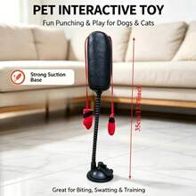 Cat Punching Bag Toy, Interactive Cat Boxing Toy With Hanging Boxing Gloves, Sturdy ABS Suction Cup Base, Wobbling Cat Punching Toy, Suitable For Indoor Cat Exercise And Mental Stimulation, Battery-Free - View 5