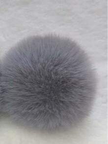 1pc Rabbit Tail Hair Clip Model, Pom Pom Cute Plush Rabbit Prop, Brooch Accessory, Decoration, Halloween Accessory - Multicolor - View 10