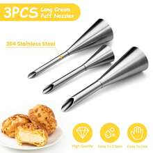 Bộ đầu bắt kem inox, vòi bơm nhân bánh donut và bánh su kem, dụng cụ trang trí bánh cupcake - Bạc - Xem 6