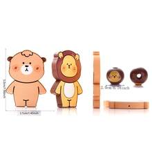 25Pcs Animal Pattern Wooden Beads Assortment, Multiple Styles Available, Suitable For DIY Jewelry Making, Handmade Accessories, Friendship Gifts, Home Decor, Small Item Decoration - Multicolor - View 8