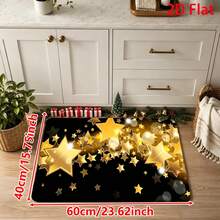 1/2/3pcs Christmas Theme Kitchen Rug, Flannel Kitchen Rug, Comfortable Soft Absorbent Non-Slip Machine Washable With Non-Slip Backing, Multi-Functional Home Floor Mat, Suitable For Doorway, Living Room, Bedroom, Kitchen, Dining Room, Bathroom, Laundry Room, Patio, Entryway, Holiday Christmas Decor Mat - Multicolor - View 15