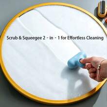 2/1pc 2-In-1 Glass Mirror Cleaning Squeegee, Bathroom Mirror Wiper, Multi-Functional Window Shower Glass Cleaning Tool, Suitable For Daily Home Cleaning - T-shaped Cleaning Brush - View 3