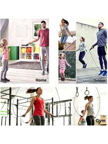 1 Adjustable-Speed Skipping Rope, Anti-Tangling And Anti-Slip Comfortable Handle, Lightweight Fitness Skipping Rope, Suitable For Aerobic Exercises, Family Entertainment, Speed Training, Applicable For Indoor And Outdoor Workouts - Multicolor - View 5