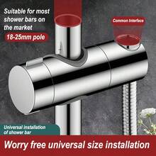 Shower Head Holder, Slide Bar Adjustable Shower Head Bracket, For Slide Bar Slider Clamp Bathroom Replacement Part, Rotatable Shower Head Holder, Home Bathroom Decor, Autumn Decor Bathroom Accessories - Silver - View 6