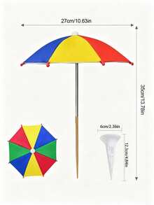 4pcs Potted Plant Sunshade Umbrella Set, Outdoor Plants & Flowers Shade Umbrella, Potted Plant Shade Cover, 1 Mini Umbrella + 3 Watering Devices, UV Protection & Heat Insulation Design, Suitable For Tall And Short Plants Coverage - Multicolor - View 7
