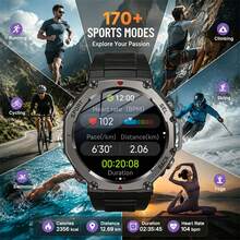 KENPANG GPS Positioning Outdoor Sport Smart Watch For Men, Built-In Compass Altimeter Barometer, 170+ Sport Modes, 5ATM Waterproof Swimming, Wireless Call & Notifications, Men's Fitness Tracker, 1.43-Inch AMOLED Full Touch Screen, Compatible With IOS Android - View 4