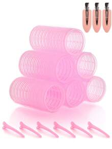 Self-Grip Rollers Kit With 16Rollers And 12Clips, Salon Quality Curlers For Diy Hairstyling, Heatless Rollers - Multicolor - View 16