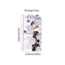 40 Pages/Bag Storage Album, Flower Story Series, Double-Layer Sticker Tape Storage, Card & Postcard Storage Album - Single Piece - View 3