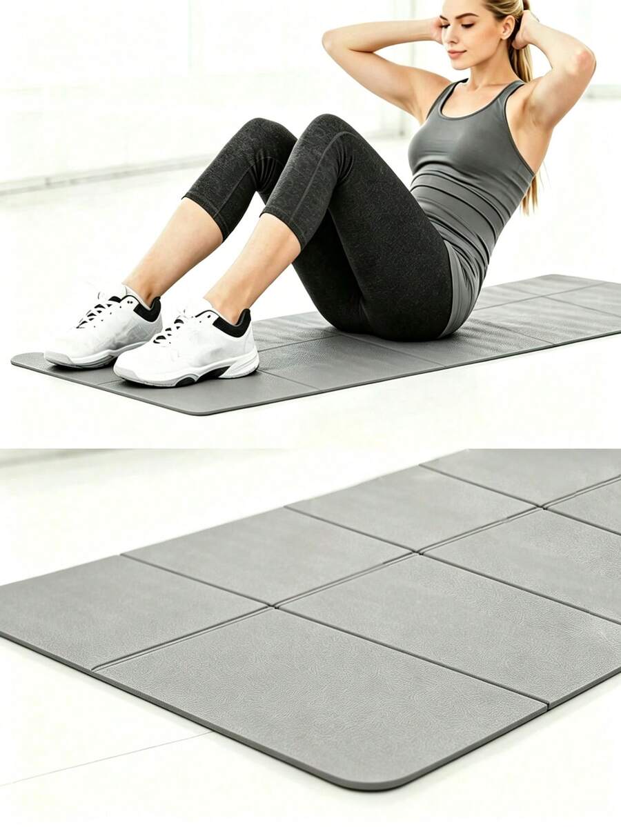 EVA Foldable Yoga Mat, Non-Slip Wear-Resistant Fitness Training Mat, Compact Portable Thickened Nap Mat, Suitable For Classroom Student Rest, Bedroom Floor Sleeping, Home Fitness Workout, Pilates Training, Stretching And Indoor Activity Mat - Multicolor - View 1