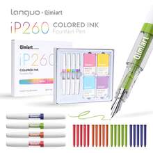 Languo 4-Color Ink Fountain Pen Set, Replaceable Ink Cartridge Fountain Pens, Precision Fine Nib, Wear-Resistant Alloy Nib For Smooth And Stable Writing, Rich Saturated And Transparent Ink Colors, Student Writing, Calligraphy, Drawing, Art, Doodle, Business Gift - Multicolor - View 19
