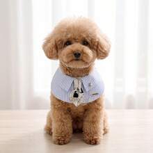 Stripe Contrast Pet Bib Bow Tie, Cute Drool Scarf For Cats Dogs, Adjustable Lightweight Neckwear, Daily Wear, Party Photoshoot Prop, Gift For Pet Lovers, Dog Supplies Cat Supplies Pet Supplies - Multicolor - View 3