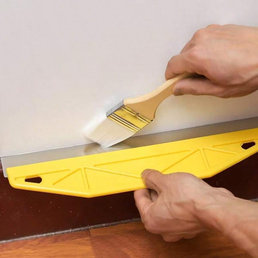 Paint Shield Edger Tool, Plastic Paint Trim Guard For Wall Painting, Precise Edge Trimming, Wallpaper Cutting, Window Door Frame Decoration, Home & Commercial Use