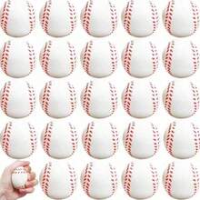 18pcs Mini Foam Sports Balls - 6cm White Baseballs, Suitable For Party Games, Relaxation, Sports Themed Decor - Multicolor - View 2
