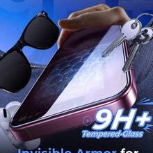 Yezodawee 3片裝磨砂防窺鋼化玻璃螢幕保護貼，相容 Phone 18 Pro Max/Phone 18 Pro/Phone 17 Pro Max/17/16 Pro Max/16 Pro/16 Plus/16/15 Pro Max/14 Pro Max 全系列，防指紋、防刮、防窺，易安裝，手機隱私保護膜 - 黑色 - 查看 4
