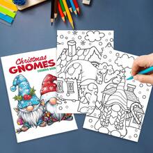 1pc Christmas Coloring Book, Christmas Tree, Santa Claus, Snowman Tracing And Coloring Book, 20 Pages Of Different Patterns, Single-Sided Printing Anti-Bleed, Creative Drawing Book, Adult Stress Relief And Concentration Birthday Gift - Christmas - View 6