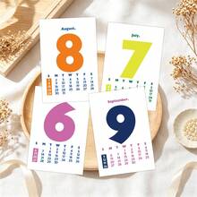 13 Kartu Kalender Bulanan Angka Warna-warni 2027, Kartu Pos Kalender 12 Bulan, Kartu Dekoratif Kalender Mini 2027, Cocok untuk Kantor, Rumah, Scrapbooking dan Hadiah, Kartu Perencanaan Kalender - MultiWarna - View 6
