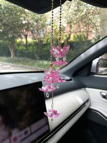 Flower Car Hanging Ornament, Creative Acrylic Material Colorful Transparent Flower Car Interior Hanging Decor, Rearview Mirror Pendant, Car Decoration - A - View 14
