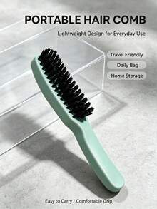 Teasing Bristle Hair Styling Brush, Back‑Combing Brush For Slicked‑Back Ponytail Braids Updos, Anti‑Static Hairdressing Tool To Smooth Flyaways For Daily Salon DIY Hairstyle - Multicolor - View 1