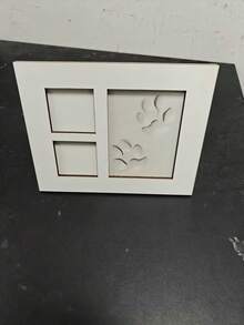 1 قطعة إطار صور DIY بطبعة أقدام الحيوانات الأليفة، مجموعة تذكارية بطبعة أقدام الكلب والقط والحيوانات الأليفة وإطار صور تذكاري، مجموعة هدايا تذكارية بنمط طبعة أقدام الحيوانات الأليفة - مقاس واحد - مشاهدة 4