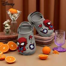 Disney 兒童 EVA 一腳蹬鞋，軟底，室內外通用，適合春秋季，兒童涼鞋，兒童鞋，生日禮物，返校季 - 灰色 - 查看 2