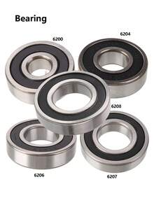 6200 6201 6202 6204 6205 6206 6207 6208 RS 2RS Double Sealed Ball Bearings, Small Bearing Replacement Parts - Bearing - View 1