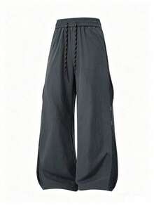 Men's Casual Loose Straight Leg Sweatpants Spring/Summer Fashion Long Pants - Dark Grey - View 2