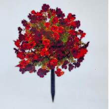 Acrylic Upright Floral Ground Stake, UV-Resistant Outdoor Artificial Shrub With Ground Stake, Realistic Autumn Flower Bush, Thanksgiving Harvest Decor Outdoor Artificial Plant - B - View 5