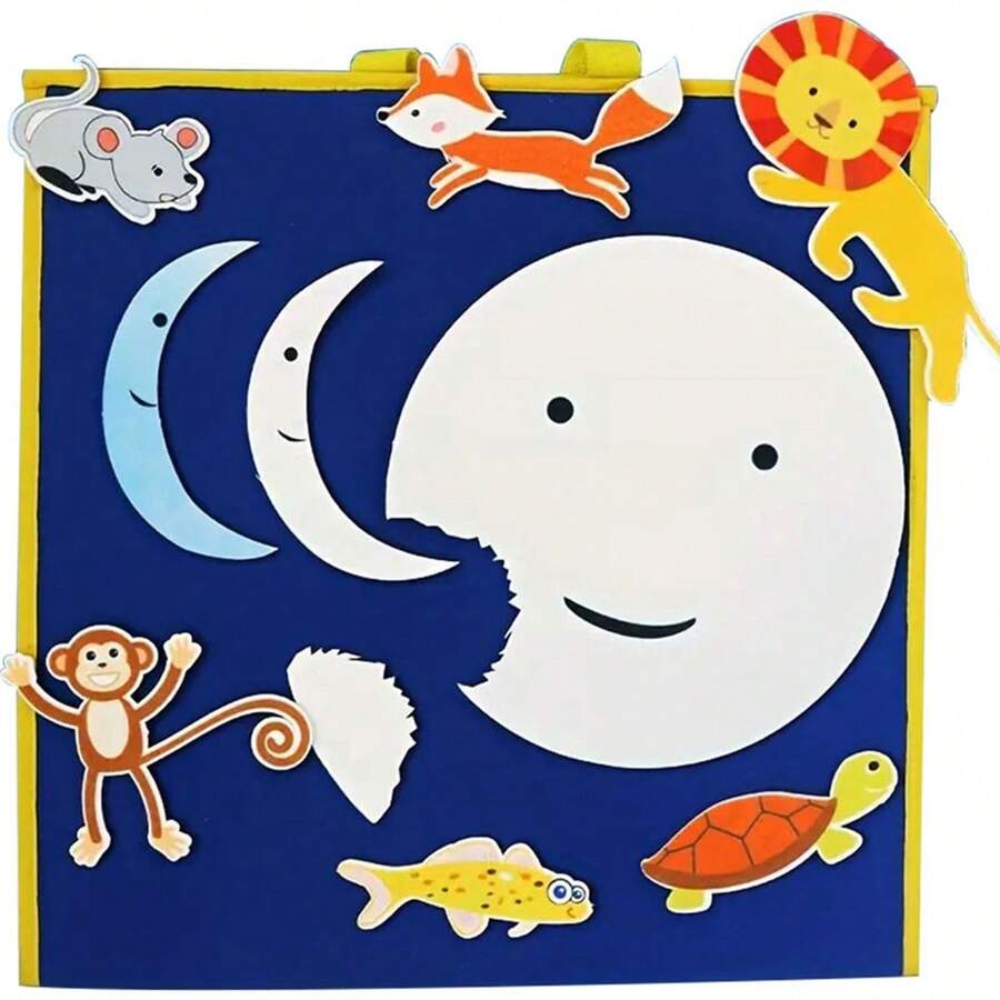 hoojojo 14Pcs Felt Storytelling Set, A Taste Of The Moon Storybook Theme, Classroom Interactive Props, Role-Playing Toy, Teaching Supplies, Early Learning Educational Toy, Back-To-School Essential