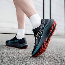 Asics Sepatu Olahraga Pria GT-2000 14 GTX, Sepatu Latihan Kebugaran, Bantalan, Nyaman, Bernapas, Sepatu Lari Kasual - Hitam/Hijau kekuningan - View 8
