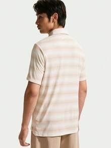 Nike Men's AS M NK DF PAR Polo Short Sleeve Striped Knit Collar T-Shirt TIB0219-104 - Light Grey - View 2