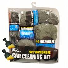 11-Piece Ultra-Fine Microfiber Car Wash & Detailing Set, Includes Tire Brush, Scratch Repair Pad, Detailing Sponge, Cleaning Gloves, Applicator, Premium Car Interior & Exterior Care Tools, Non-Scratch, Durable & Reusable, Interior Essential - A - View 13
