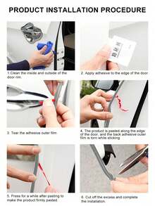 Strip Pelindung Anti Gores Tepi Pintu Mobil, Trim Dekoratif Karet Berbentuk U, Pita Pelindung Segel Samping - A - View 10