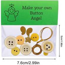 Button Christmas Tree Ornament Set, DIY Christmas Button Ornament Making Kit, Button Snowman Craft Set, Includes Christmas Snowman/Santa Claus/Angel, Christmas Tree Gift - Multicolor - View 8