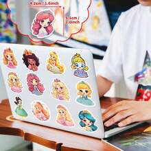 somoving 50 buah Stiker Putri Bergaun Kartun untuk Anak TK, Mainan Menggambar untuk Anak Perempuan, Stiker Putri Cantik - MultiWarna - View 3