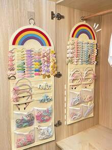 1pc Hair Tie Hair Clip Hanging Bag, Baby Room Organizer Storage Hanging Bag, Cute Colorful Style Design, Can Be Used For Room Decoration - Multicolor - View 8